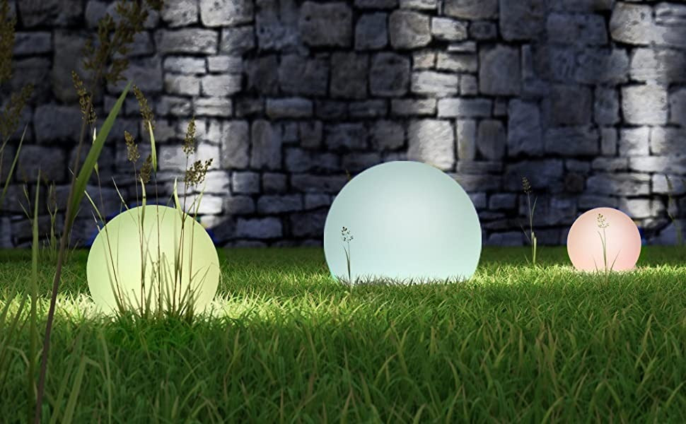 LED garden bulb 15cm - Solar - Multi color