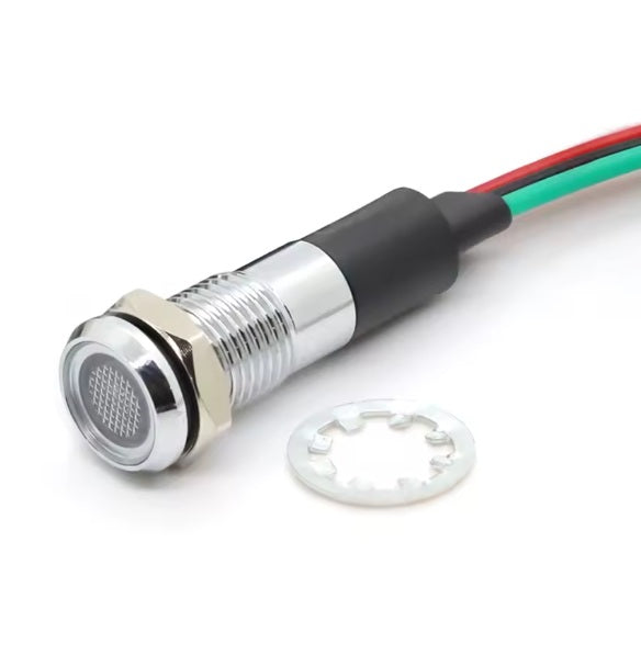 10MM rood groen - Signaallamp 12 tot 24 Volt – flat head - indicatie Lamp - duo led
