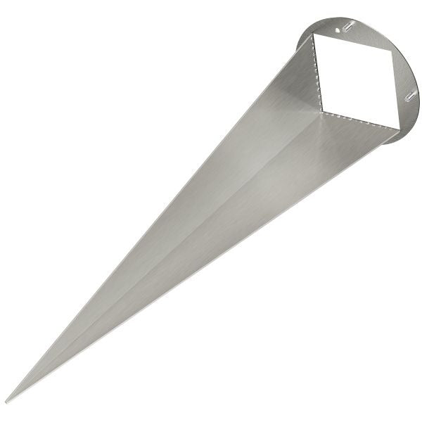 Stainless steel ground spike - 40cm - With mounting material - Round