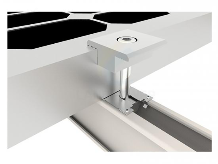 Solar panel grounding clamp - Rail mounting - Stainless steel