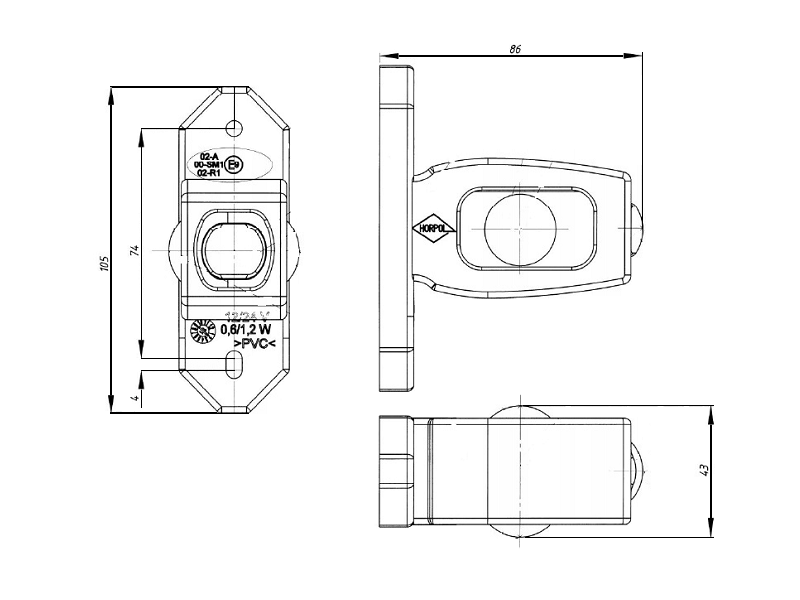 Side marker light 3 in 1 - 12 / 24V - L3111