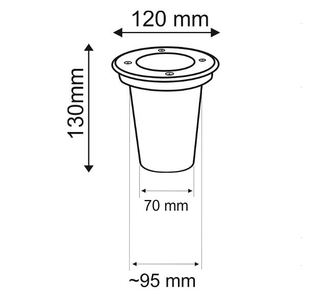 Spot encastré au sol - GU10 - Cometa - Carré