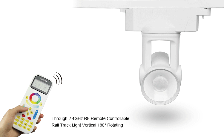 Projecteur sur rail pour voiture - 2 fils RGB+CW - Blanc