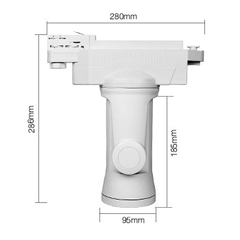 Projecteur sur rail pour voiture - 2 fils RGB+CW - Blanc
