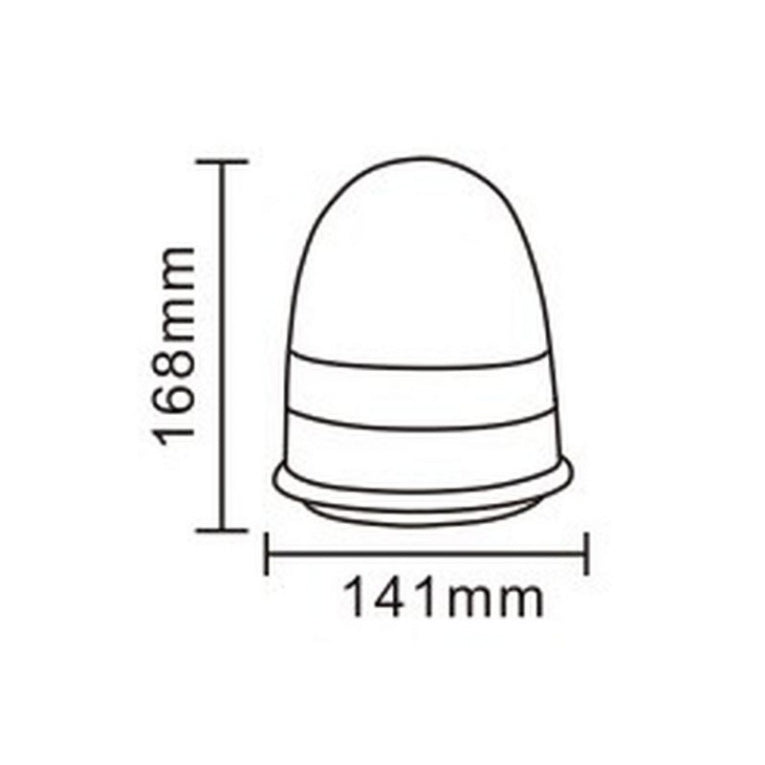 ORANGE magnetic rotating beacon - 12V/24V - 16 LED SMD - E-mark - R65/R10