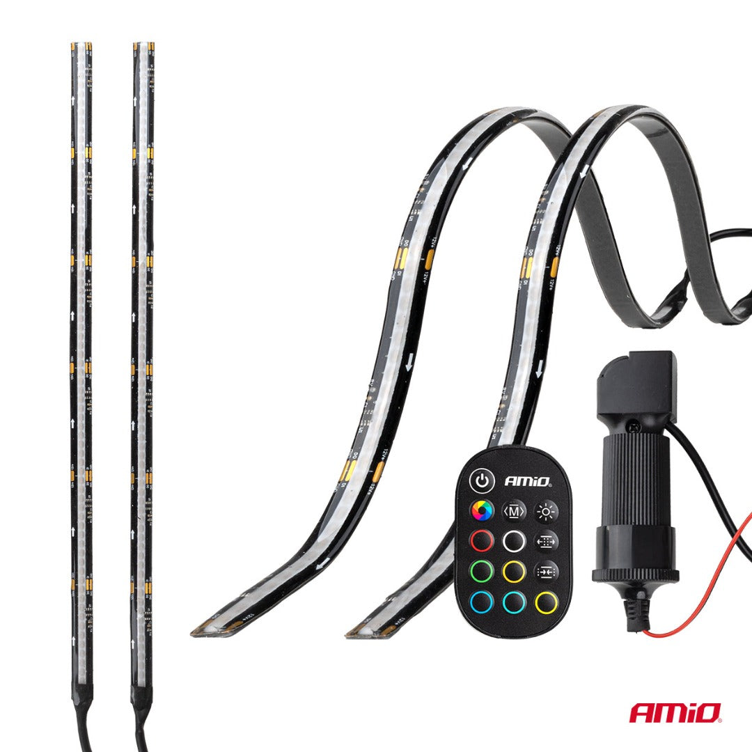 Bandes LED RGB flexibles - 12 V - Éclairage intérieur de voiture