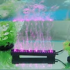 Lampe LED pour aquarium avec rideau d'air violet 16 cm