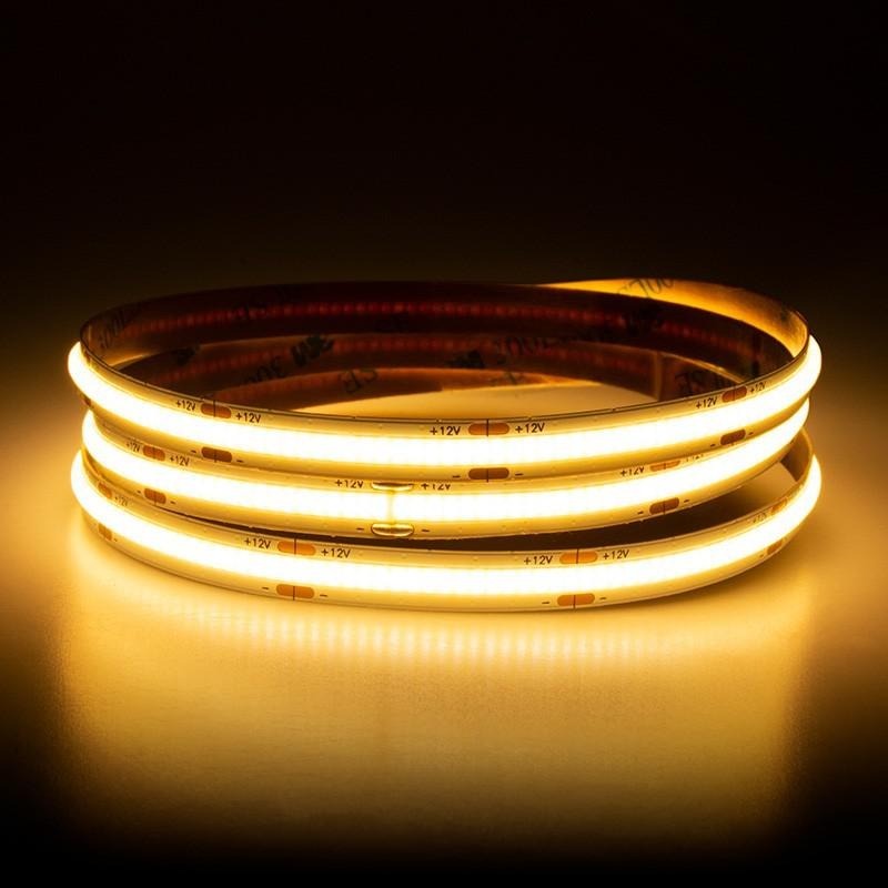 COB LED strip - 5 meters warm white - 320 LEDs/m - IP68 - 12V