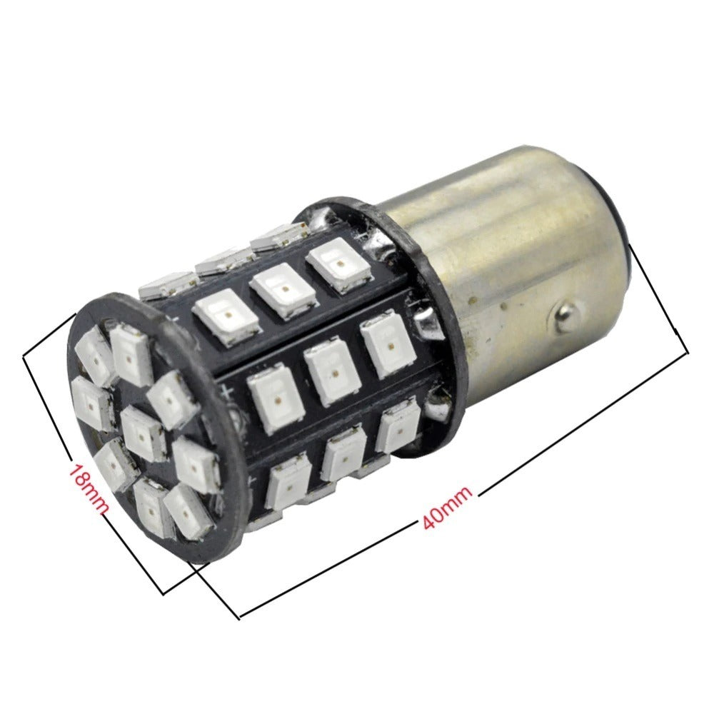 RED - BA15S - LED - 33 SMD - 2835 - 12V
