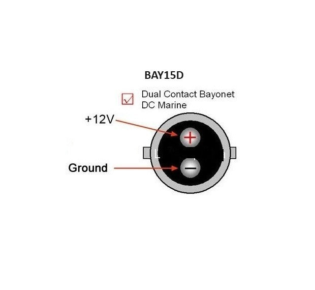 DC Marine LED - BAY15D - 18 SMD - Warm wit - 12V/24V