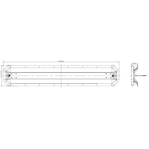 LED swing beam - 120cm - ECE R65 R10 - Extra Thin - Amber