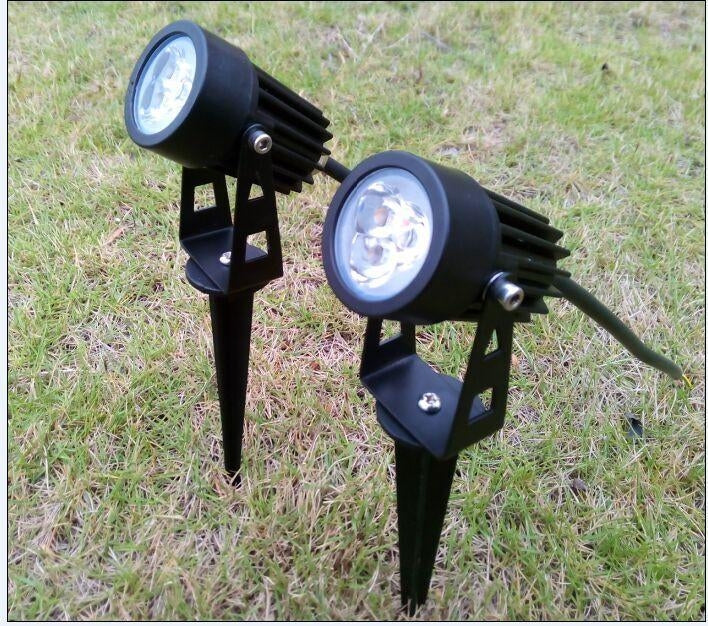 LED outdoor spotlight green - 3W - 12V