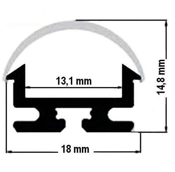 LED Profiel 3 meter - bold