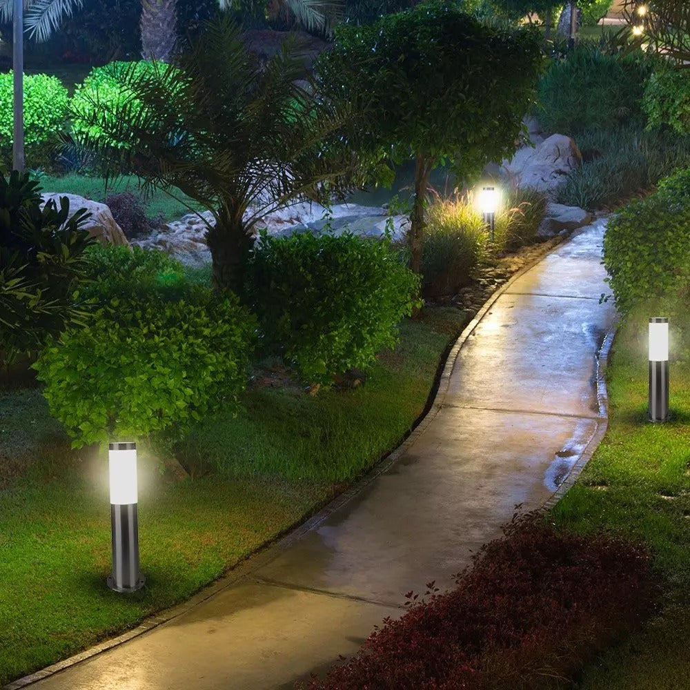 LED outdoor lamp - 45cm - stainless steel pillar - BOLLARD E27