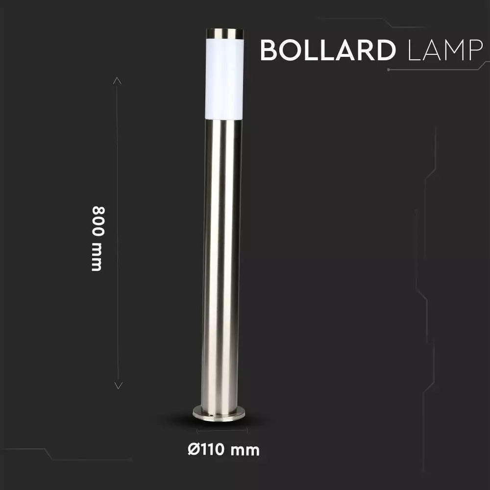 Lampe extérieure LED - 80 cm - Borne en acier inoxydable - E27