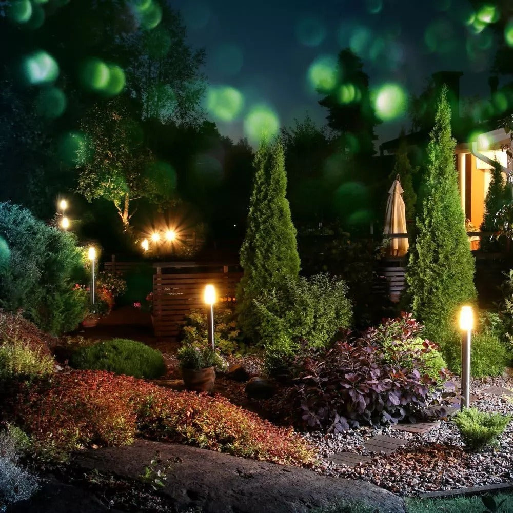 Lampe extérieure LED - 80 cm - Borne en acier inoxydable - E27