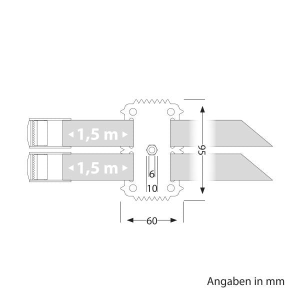 Douille universelle - Avec sangles de tension - Noire