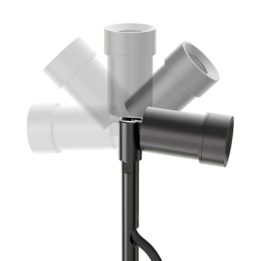1x LED ground spot - 12V - 1.5 Watt - Complete set - Black