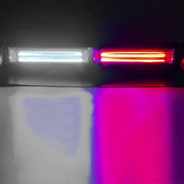 Dashboard flasher - COB LED - Red/white - 12/24V