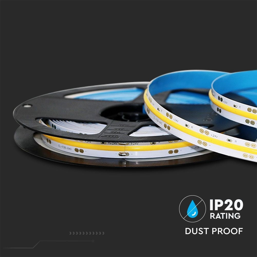 5 meters warm white LED strip - 512Leds/m - 24V - 60W - COB