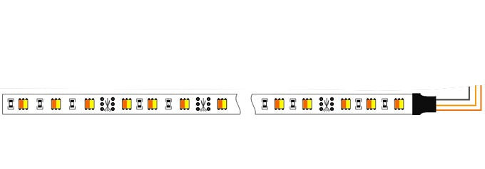 5 meter CCT LED strip DUAL LED - 60Leds/m - IP65 - 12V