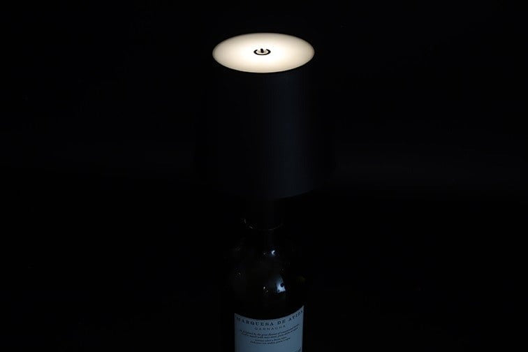 Draadloze tafellamp – Touch bediening – 3 lichtkleuren – USB-C oplaadbaar - Zwart