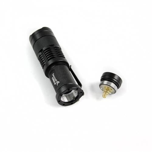 Torch LED 300 Lumens flashlight mini black 9.3 CM