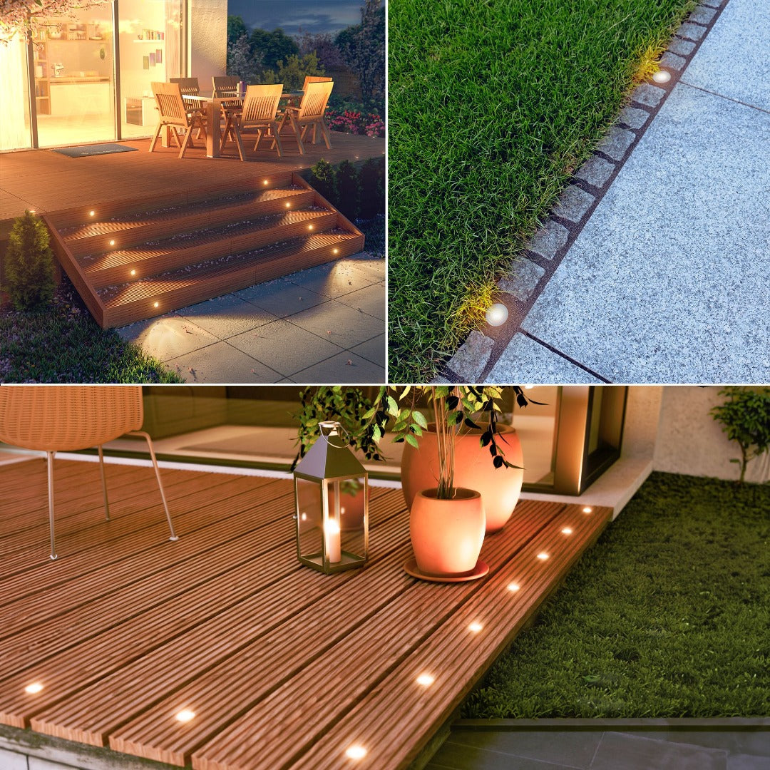LED recessed patio lighting - 35mm - 0.6 Watt - 2800K - Stainless steel