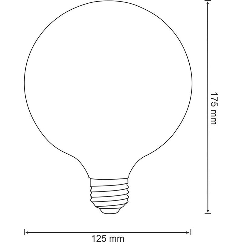 LED decorative E27 - authentic Blue - 4W - 100 lumens - G125