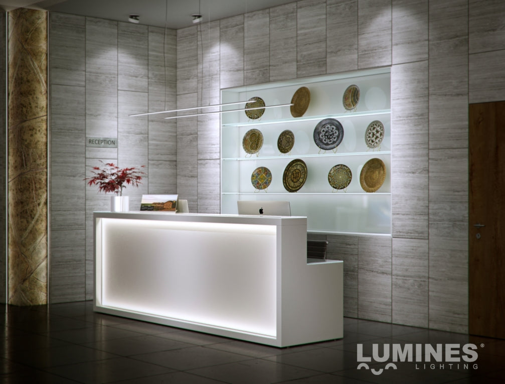 LED Profile 2 meters - 18x17mm DESIGN Y - WHITE