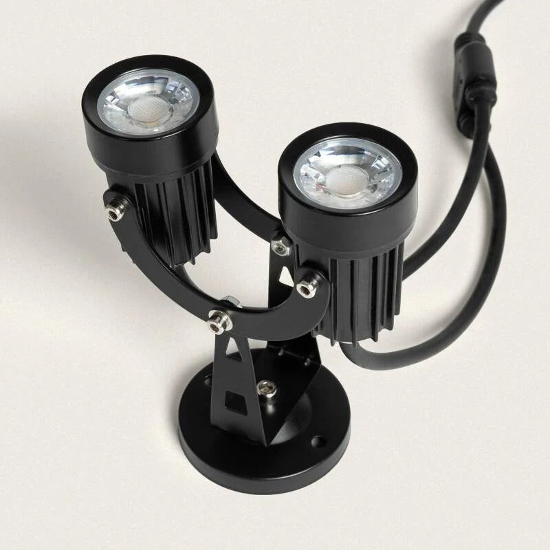 Dubbele LED Spot Outdoor 6W - 220V - warm wit - IP65