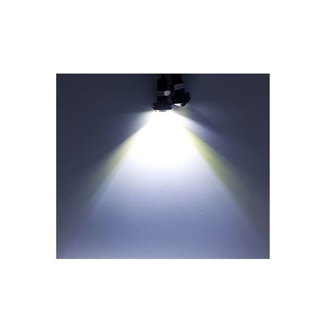LED 23 mm - Œil d'aigle - Blanc brillant - Étanche - Boîtier argenté