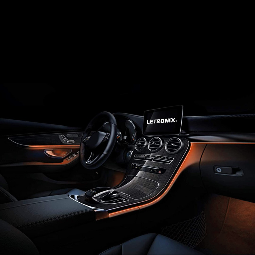 EL wire - ORANGE - interior lighting - 12 Volt - 2 meters
