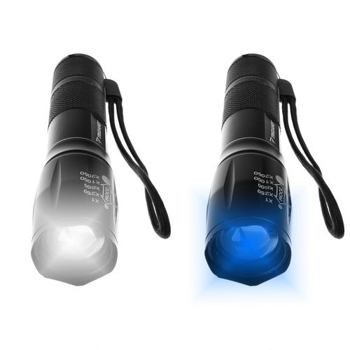 UV LED flashlight - Zoom function - UV LED - With charger