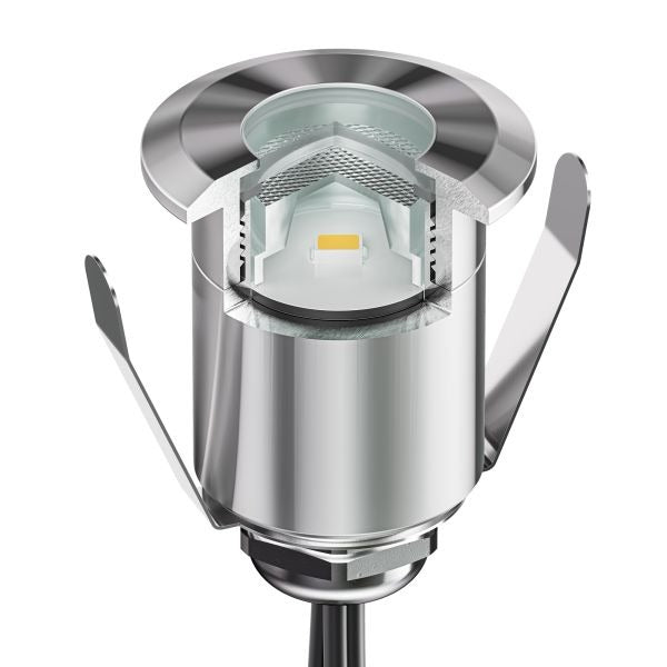 LED recessed patio lighting – 32mm – 0.8 Watt – 2900K – Stainless steel