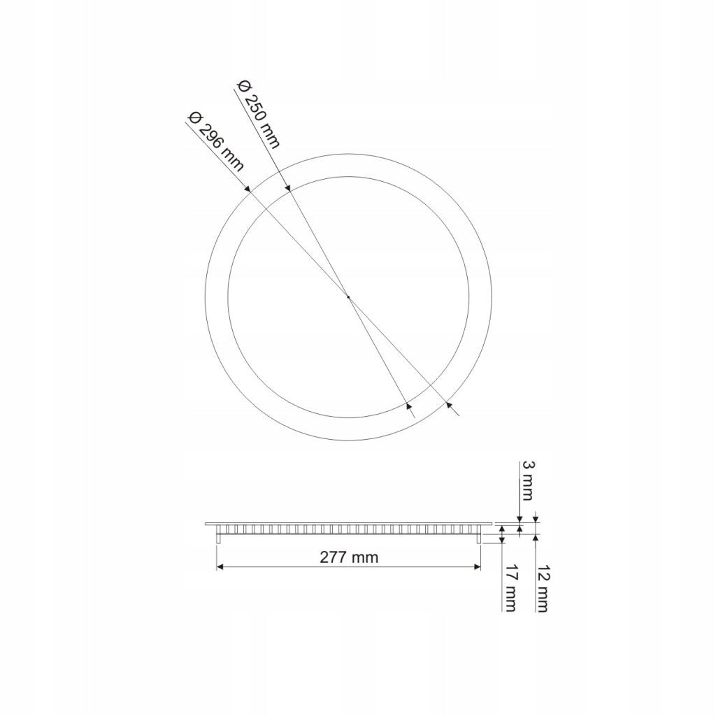 LED Downlight - Ã˜ 300mm - 25W - Warm white