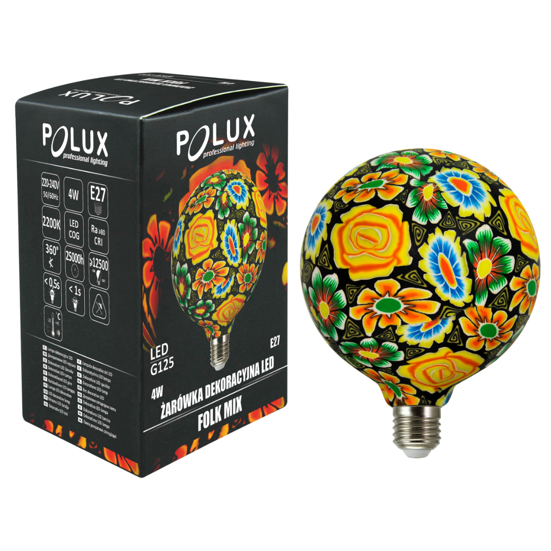 LED decorative E27 - vintage Flower - 4W - 100 lumens - G125