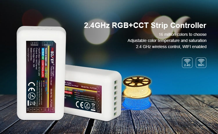 Récepteur intelligent pour ruban LED - 4 groupes - couleur + double blanc FUT039