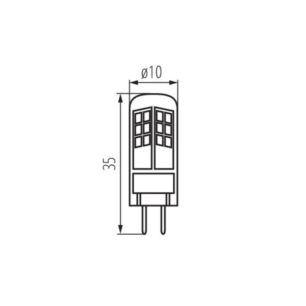 Lampe LED G4 - 1,5 W - blanc chaud - 100 lumens