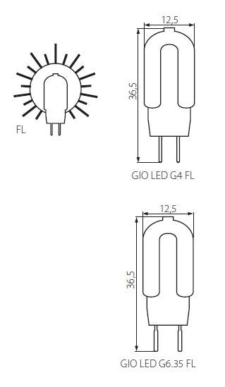 Lampe LED G4 - 1,3 W - Blanc neutre - 100 lumens