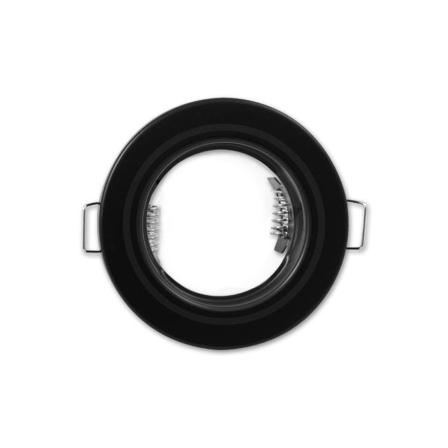 Recessed spotlight GU10 - Steel - Fixed fixture round - Black
