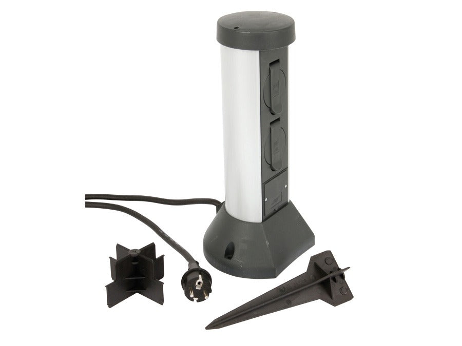 Poteau de jardin - Douille double - Étanche