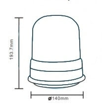 Balise rotative à LED - Homologuée E-Mark - R10 - Aimantée - Orange