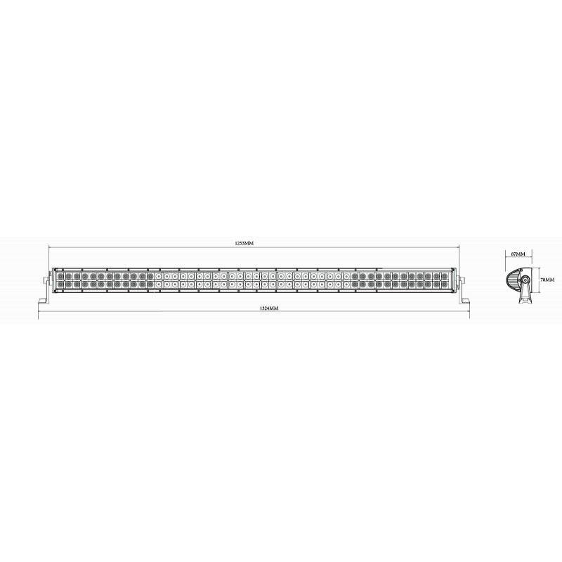 Barre LED - 288 W - Couleur camouflage - 132 cm