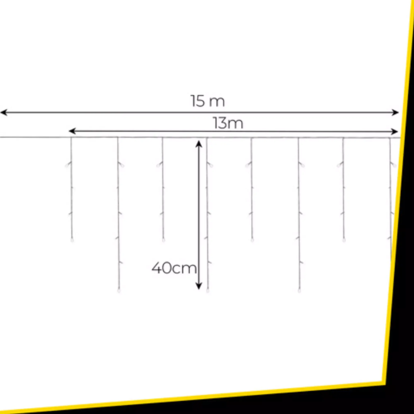 Kerstverlichting – 300 LED ijspegels – Warm wit – 15 meter – 8 standen – IP44