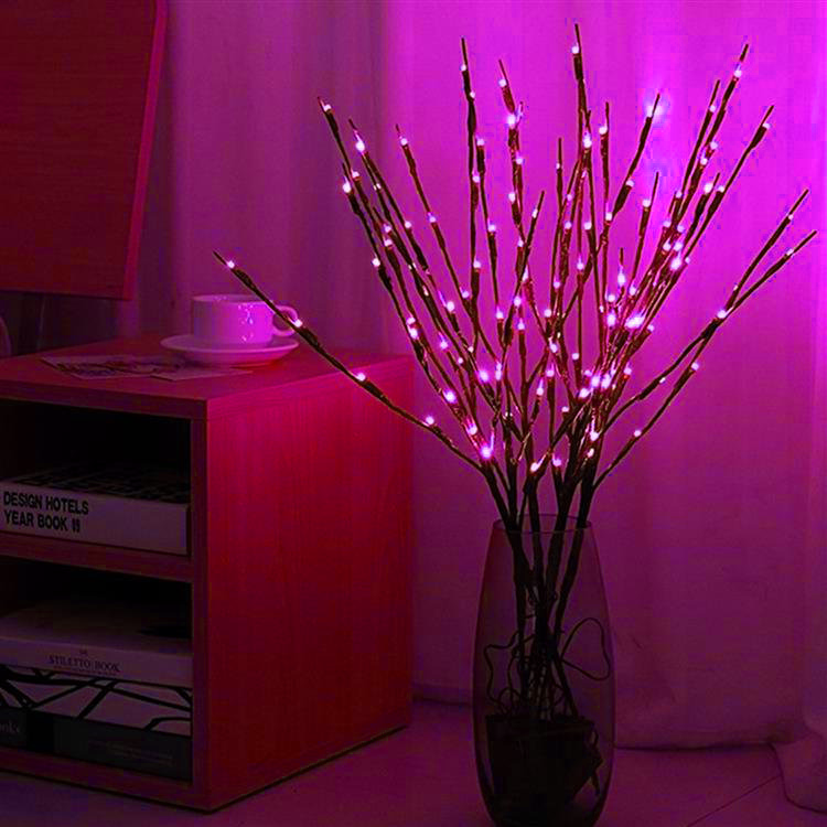 Branches de saule de Noël - 20 LED - Violet
