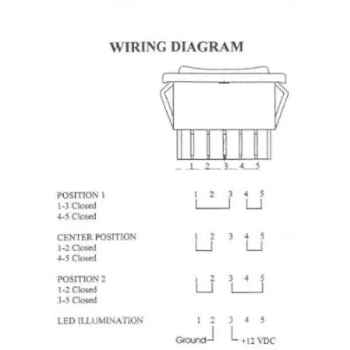 Turn signal switch - ON/OFF/ON - 12V - DPDT