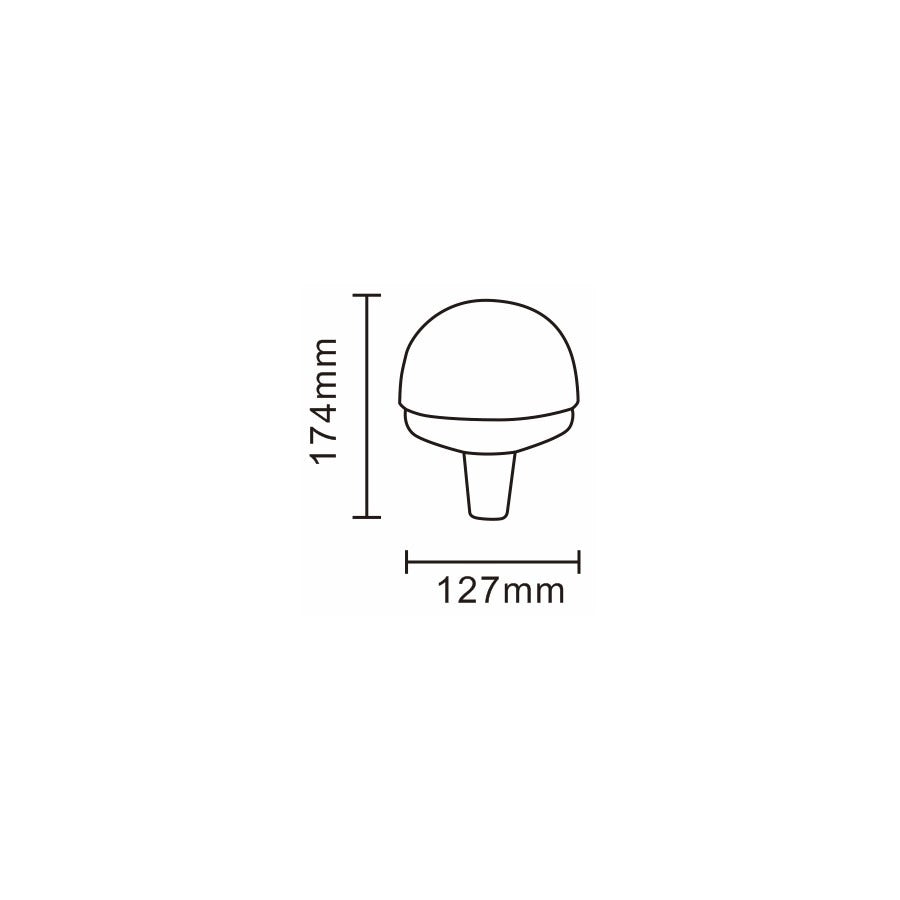 Feu clignotant orange pour toit - 8 LED - R10/R65 - Fixation par support