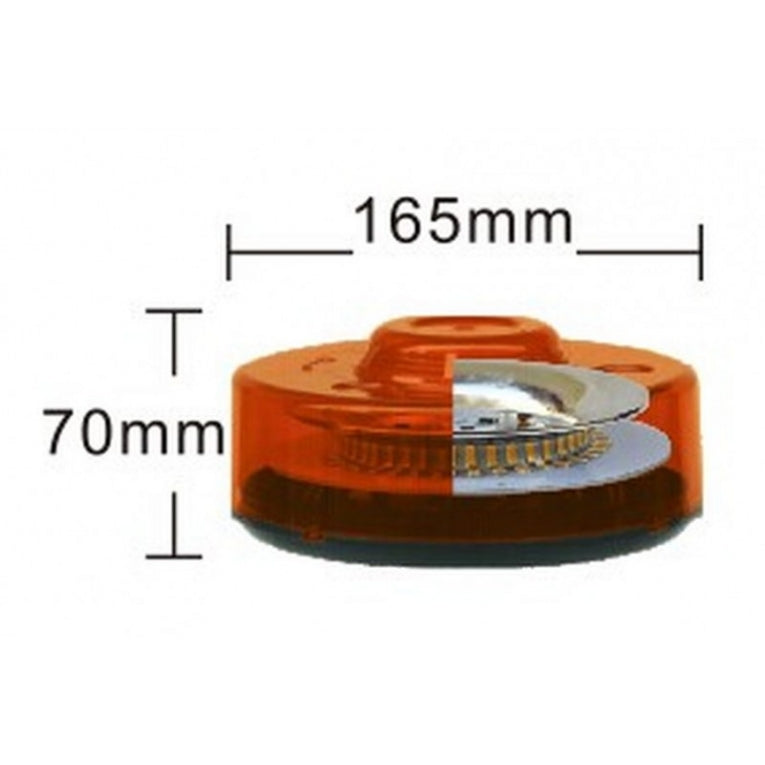 Balise lumineuse rotative à LED en forme d'OVNI - 48 LED - Aimantée - Certification R65/R10