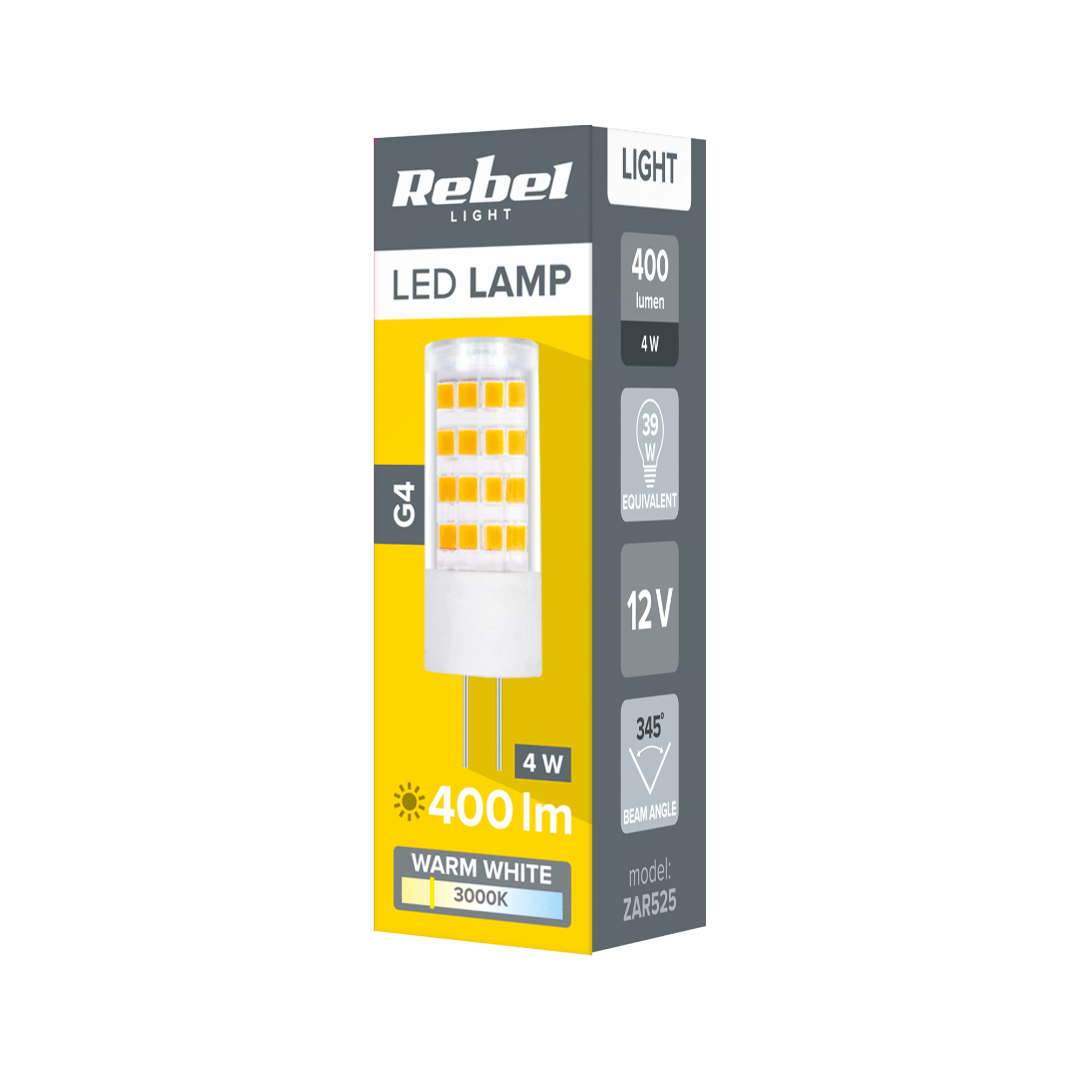Ampoule LED G4 - 4 W - Blanc chaud - 400 lumens
